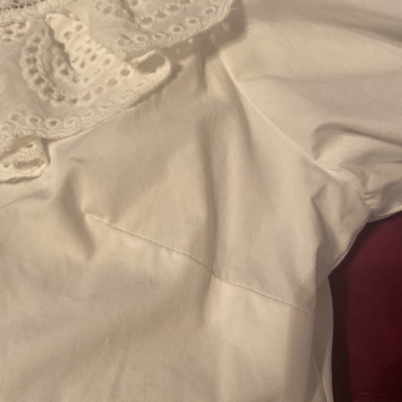 NWT GLAMOROUS 100% cotton UNIQUE white blouse size 8 - Picture 11 of 11